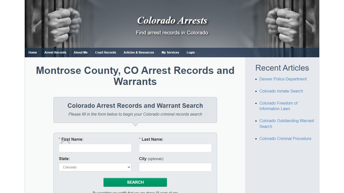 Montrose County, CO Arrest Records and Warrants