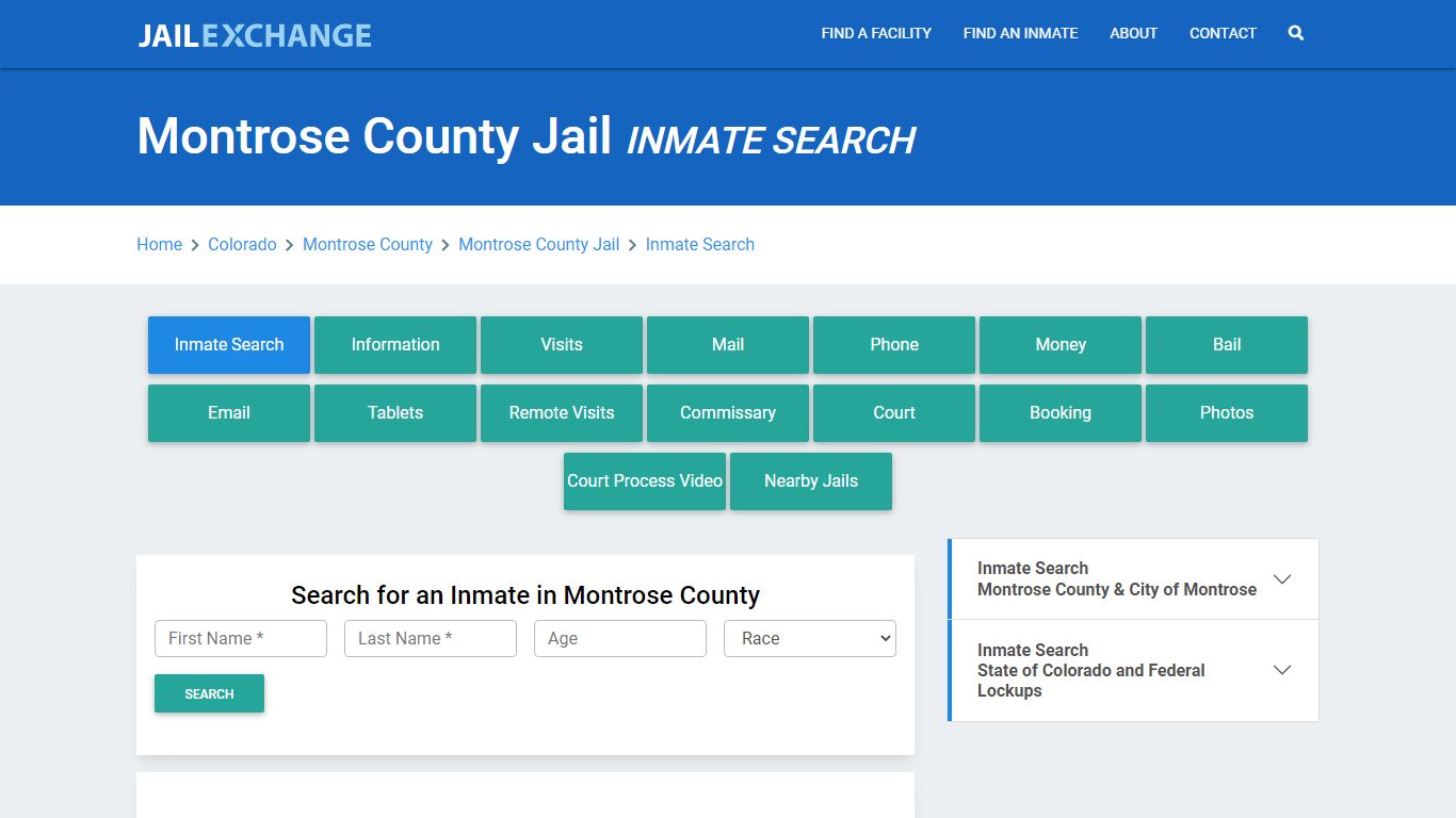 Montrose County Jail, CO Inmate Search: Roster & Mugshots